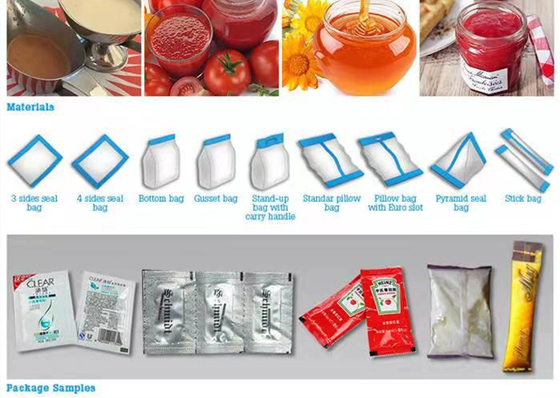 Borsa automatica liquida della macchina di rifornimento di verticale medio della pasta 5kg che forma macchina