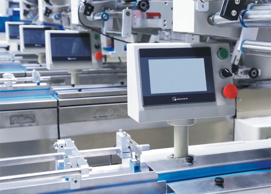 Catena di imballaggio automatica dell'alimento del biscotto del biscotto alimentazione della cialda del dolce e catena d'imballaggio della borsa